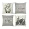 Christmas Pillow Covers Set of 4 Square with Hidden Zipper and Festive Gnome Print - Image 9
