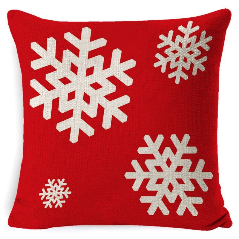 Christmas Pillow Covers with Linen Texture and Holiday Graphics Decorative Throw Accent 18x18 - Image 13