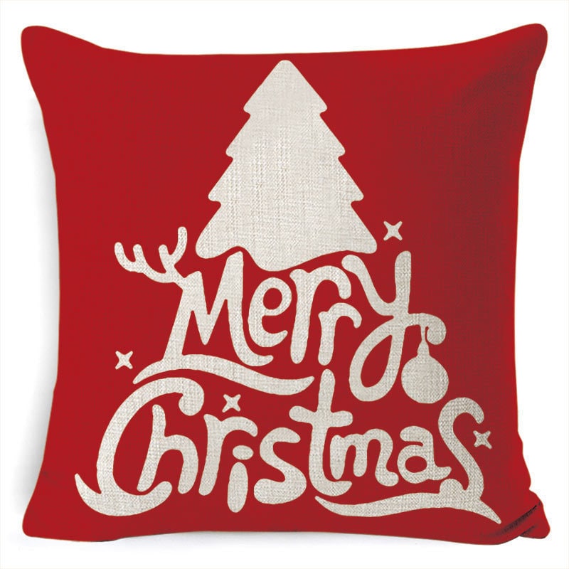Christmas Pillow Covers with Linen Texture and Holiday Graphics Decorative Throw Accent 18x18 - Image 17