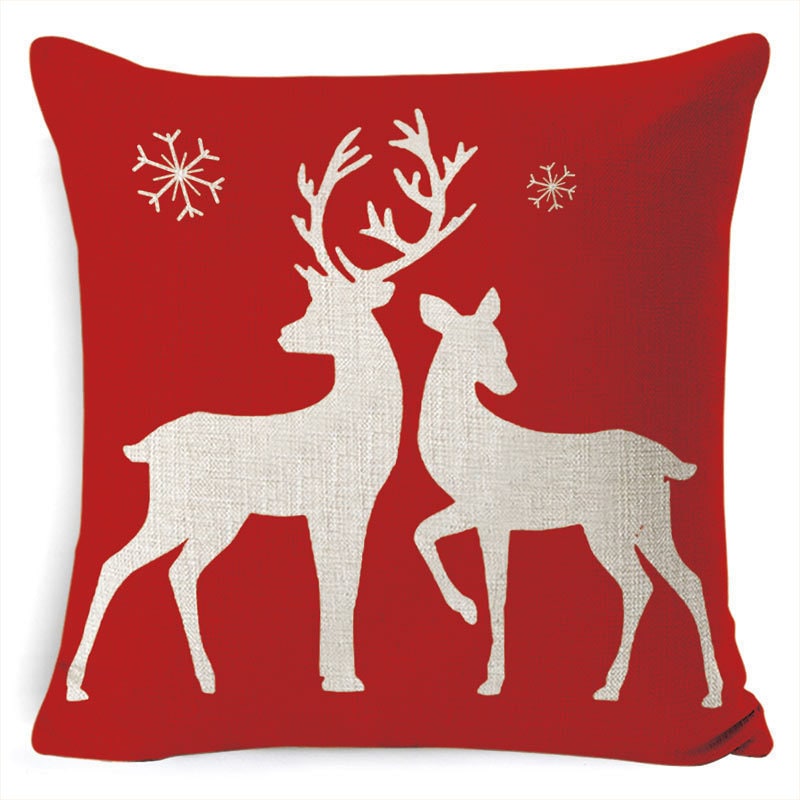 Christmas Pillow Covers with Linen Texture and Holiday Graphics Decorative Throw Accent 18x18 - Image 22