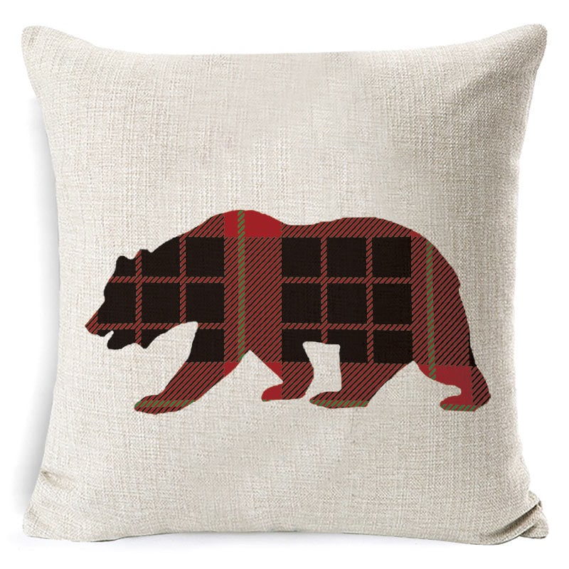 Christmas Pillow Covers with Linen Texture and Holiday Graphics Decorative Throw Accent 18x18 - Image 26