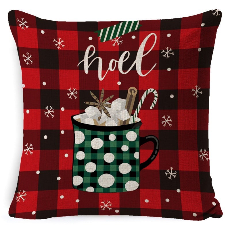 Christmas Pillow Covers with Linen Texture and Holiday Graphics Decorative Throw Accent 18x18 - Image 31