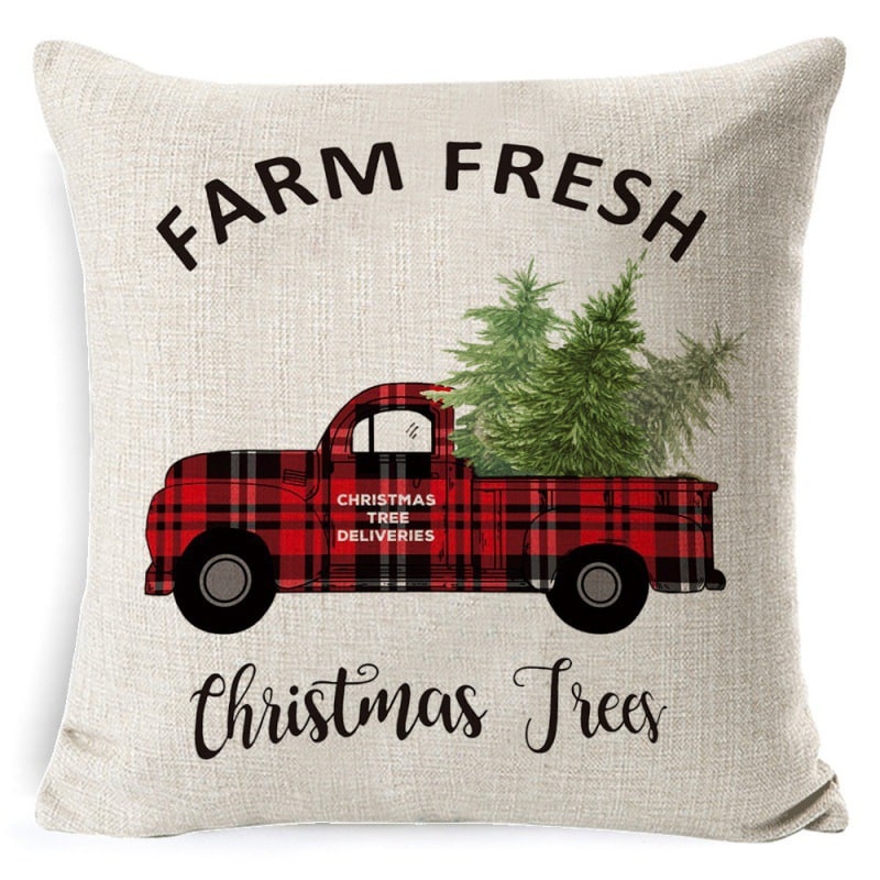 Christmas Pillow Covers with Linen Texture and Holiday Graphics Decorative Throw Accent 18x18 - Image 32