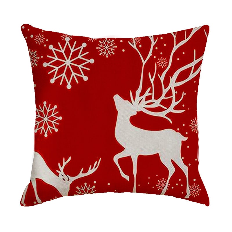 Christmas Pillow Covers with Linen Texture and Holiday Graphics Decorative Throw Accent 18x18 - Image 38