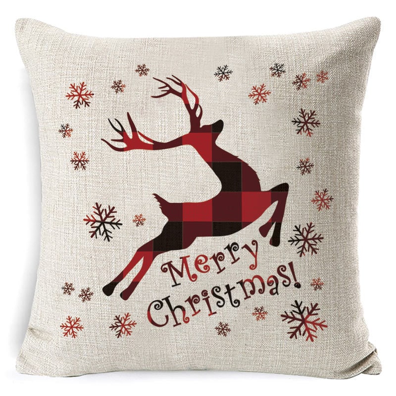 Christmas Pillow Covers with Linen Texture and Holiday Graphics Decorative Throw Accent 18x18 - Image 40