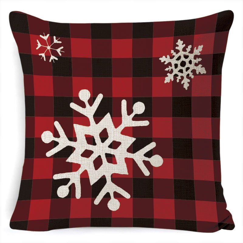 Christmas Pillow Covers with Linen Texture and Holiday Graphics Decorative Throw Accent 18x18 - Image 42