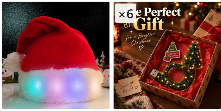Christmas Projector Light with Flexible LED Tree Design and Colorful Holiday Patterns - Image 1