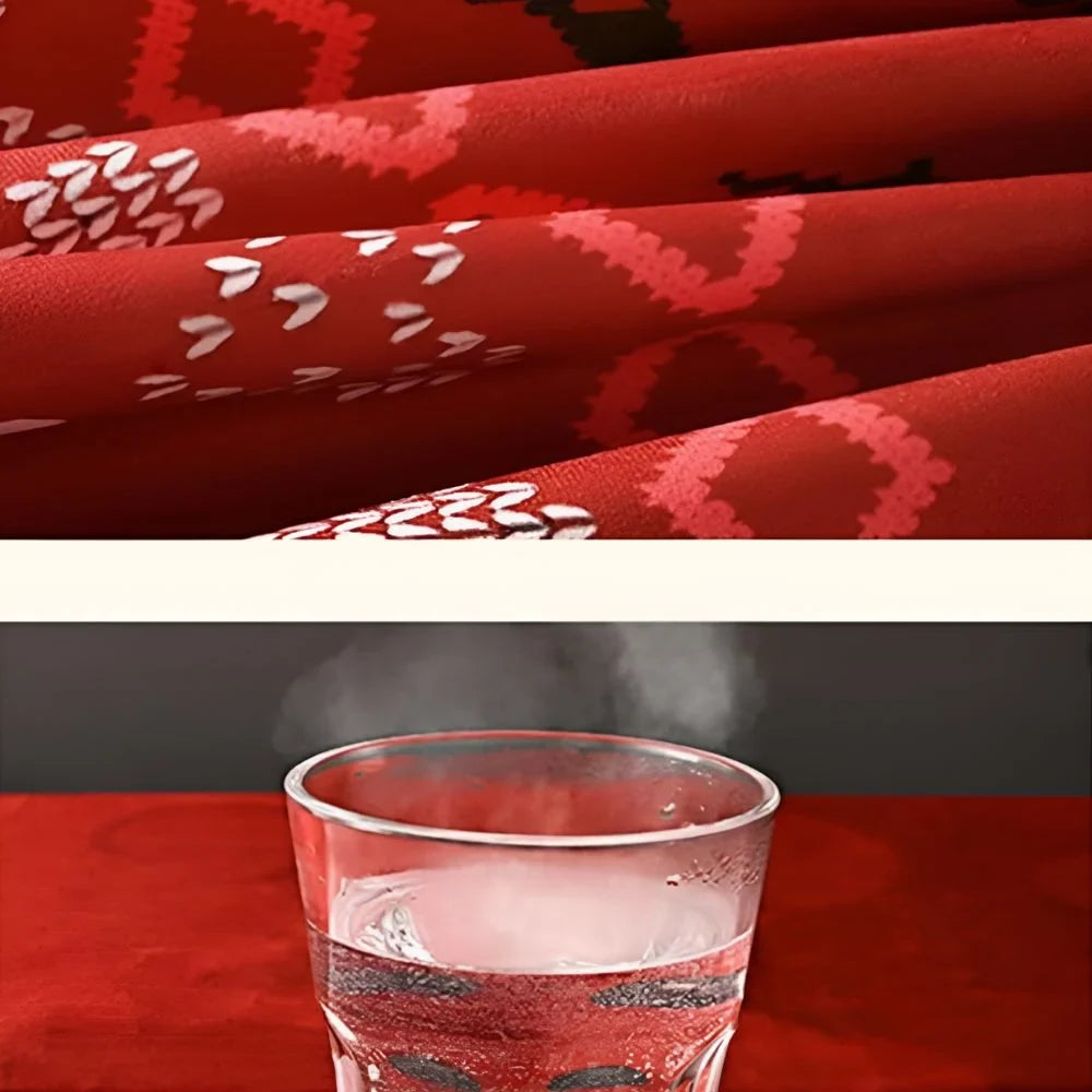 Christmas Tablecloth with Plaid Pattern and Chenille Fabric for Holiday Table Linens - Image 4
