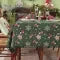Christmas Tablecloth with Pom-Pom Fringe Snowflake and Stocking Pattern Festive Holiday Table Linens - Image 6