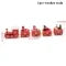 Christmas Train Decoration with Miniature Wooden Figures and Festive Holiday Details - Image 2