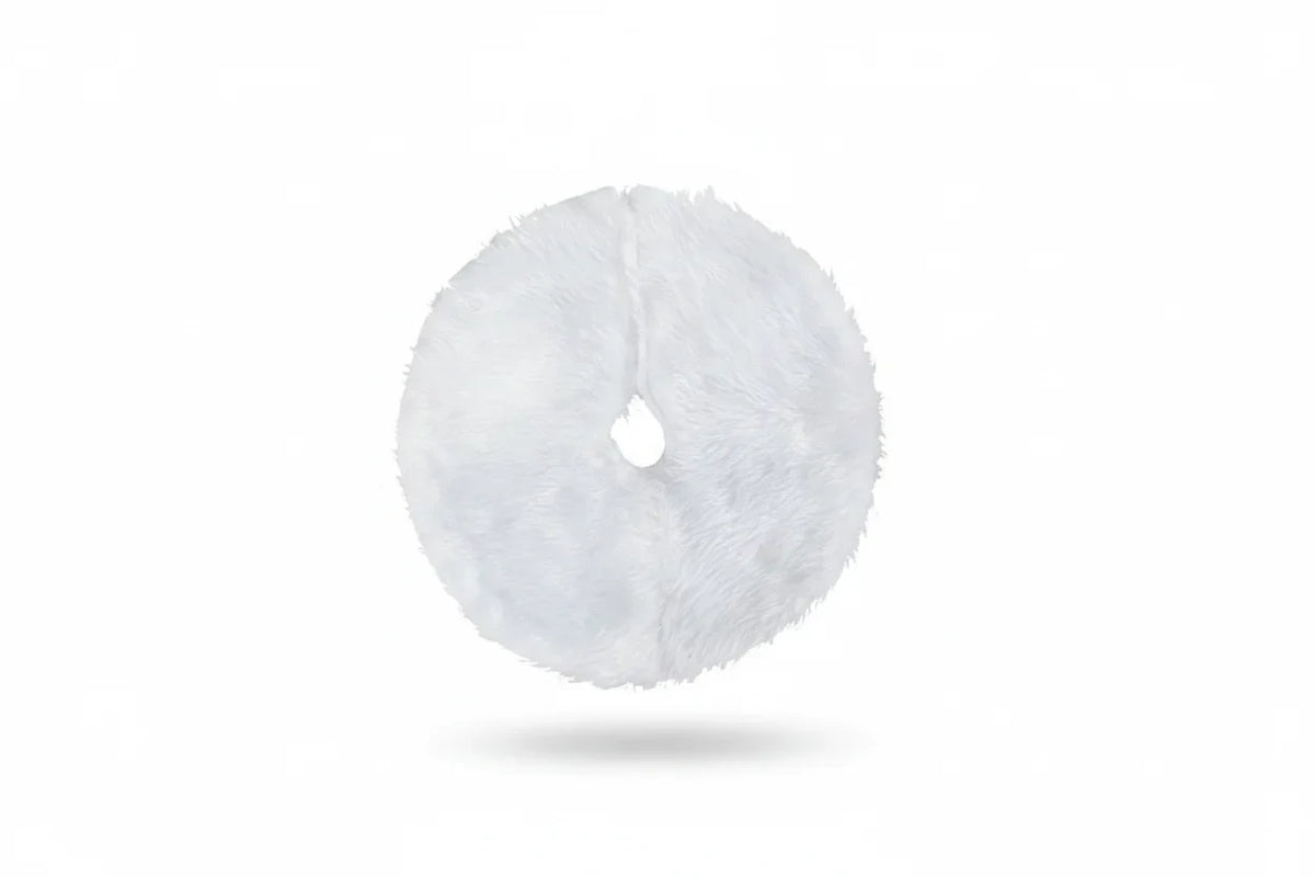 Christmas Tree Skirt with Plush Faux Fur Border for Small Tabletop 38cm - Image 3