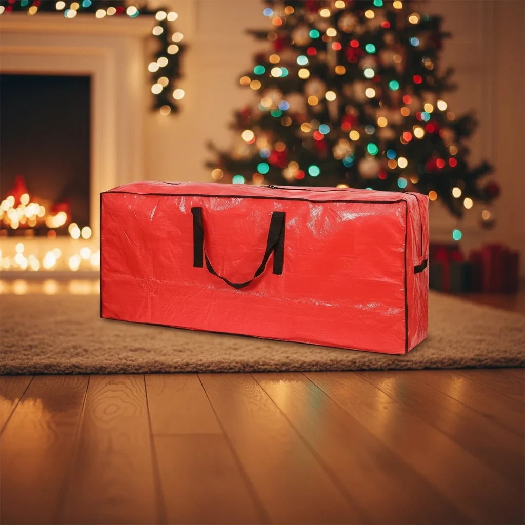 Christmas Tree Storage Bag with Heavy-Duty Waterproof Plastic and Dual Zipper Closure - Image 2