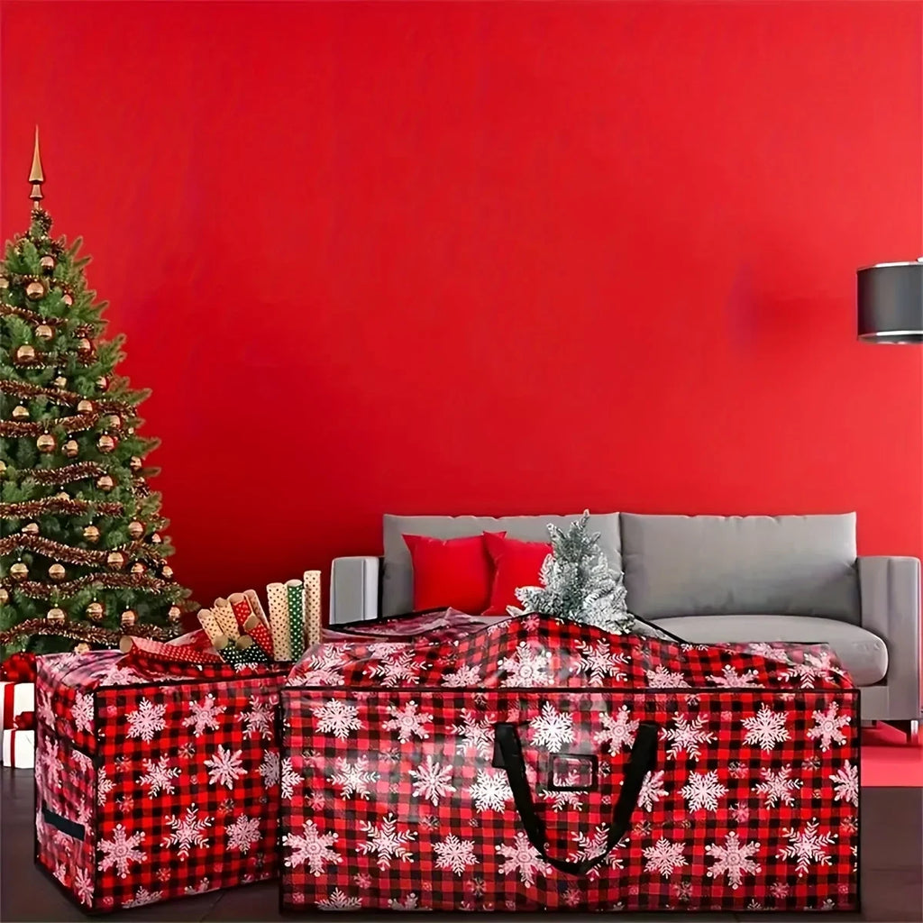 Christmas Tree Storage Bag with Heavy-Duty Waterproof Plastic and Dual Zipper Closure - Image 7