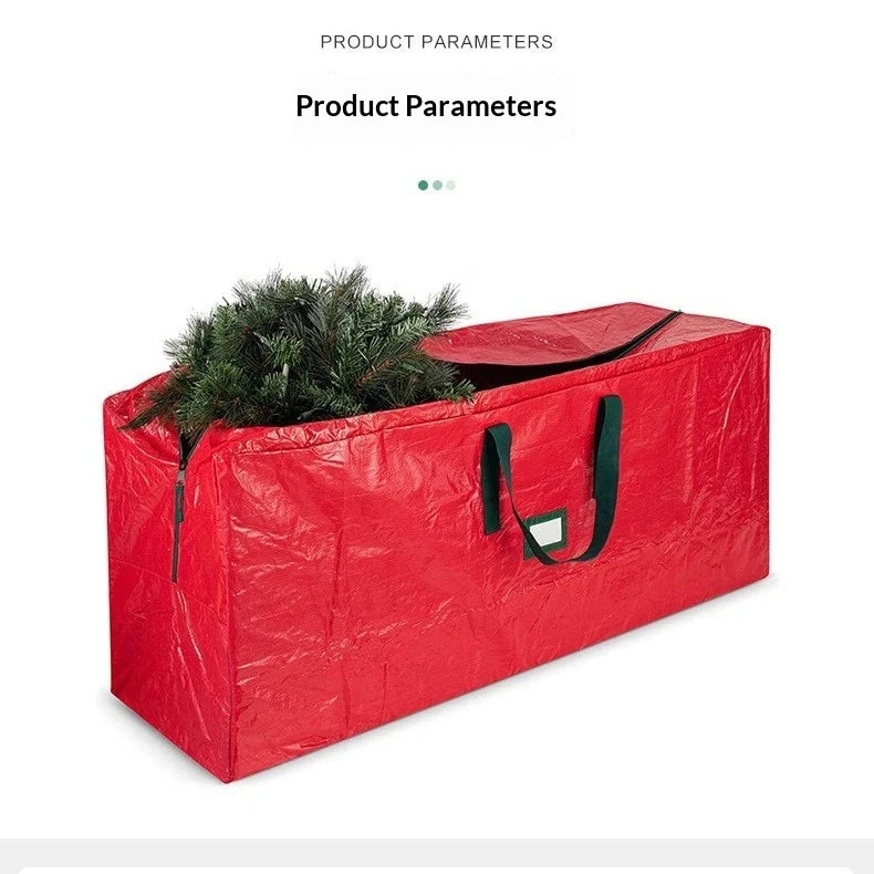 Christmas Tree Storage Bag with Heavy-Duty Waterproof Plastic and Dual Zipper Closure - Image 9