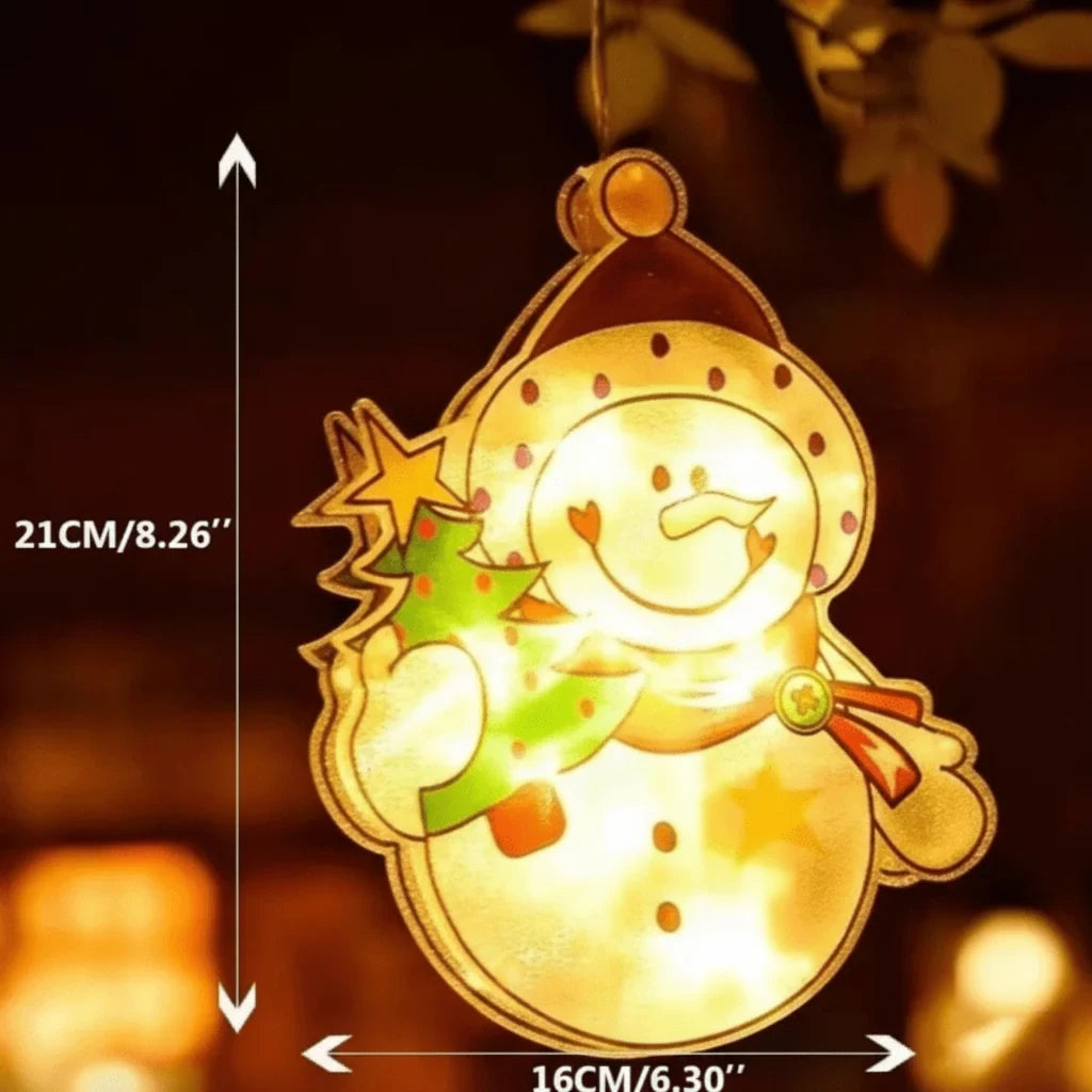 Christmas Window Lights LED Battery Operated Silhouette Decorations with Warm White Glow - Image 4