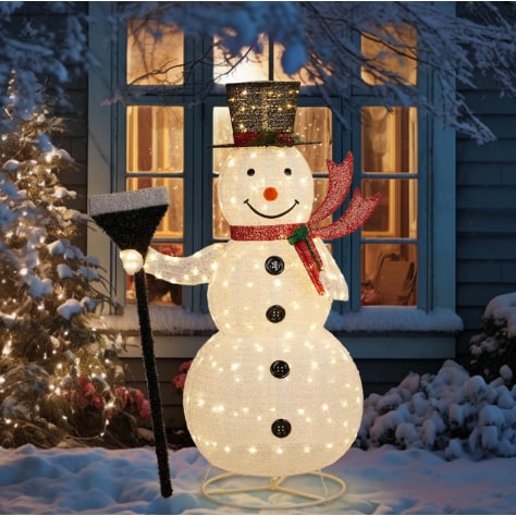 Christmas Yard Decorations Inflatable LED Lights Outdoor Lawn Display with Glowing Figures - Image 12