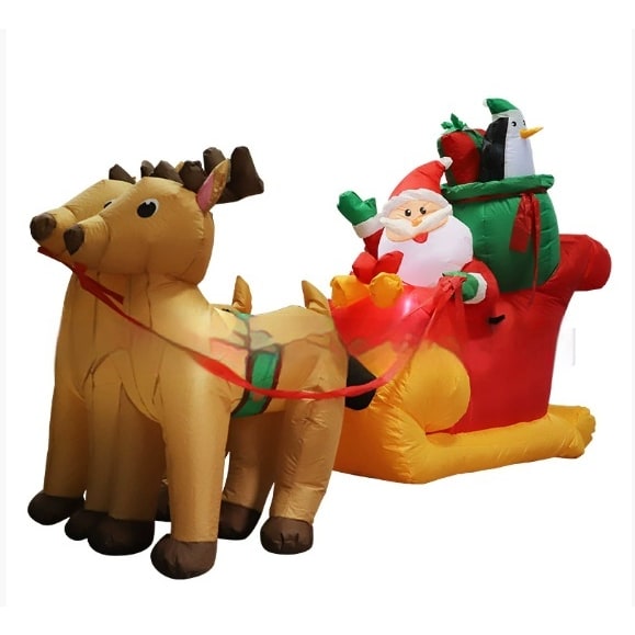 Christmas Yard Decorations Inflatable LED Lights Outdoor Lawn Display with Glowing Figures - Image 17