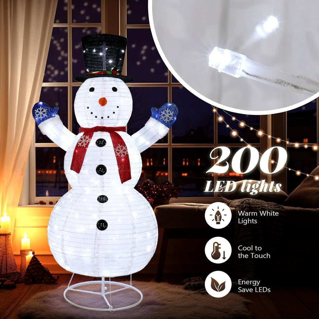 Christmas Yard Decorations Inflatable LED Lights Outdoor Lawn Display with Glowing Figures - Image 5