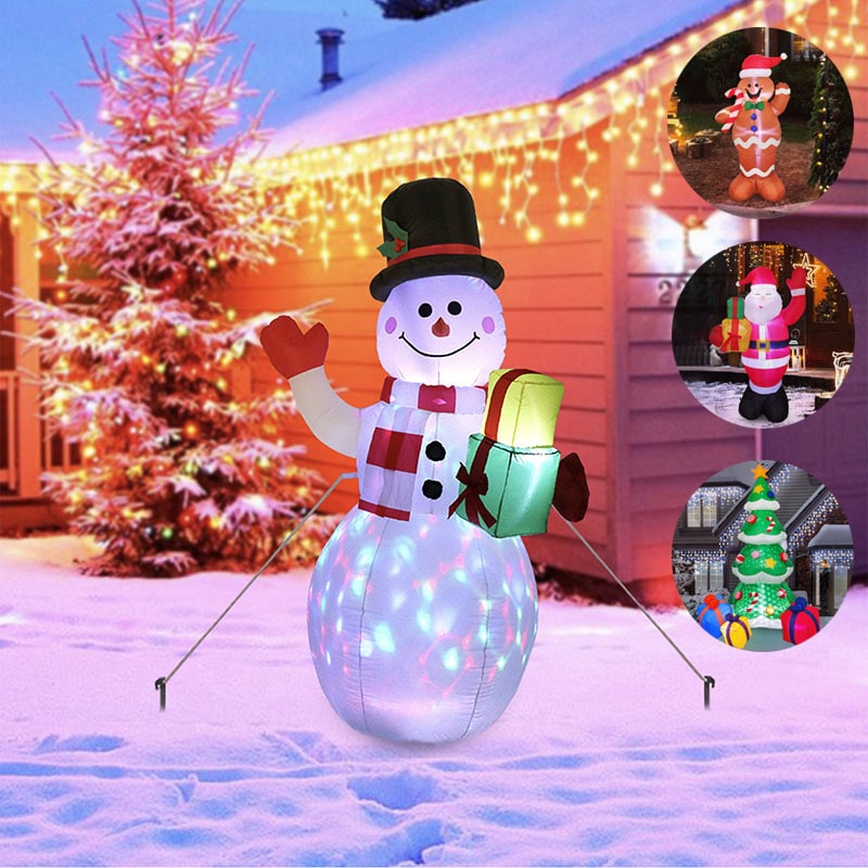 Christmas Yard Decorations Inflatable LED Lights Outdoor Lawn Display with Glowing Figures - Image 7