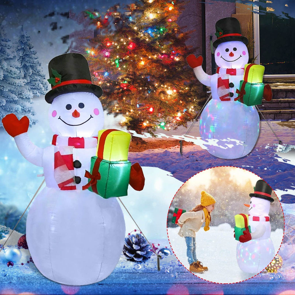 Christmas Yard Decorations Inflatable LED Lights Outdoor Lawn Display with Glowing Figures - Image 8