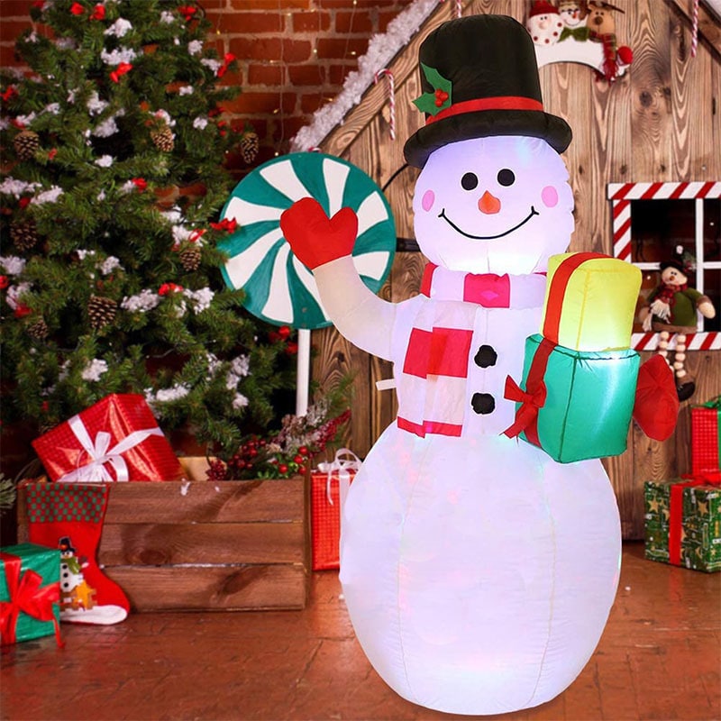 Christmas Yard Decorations Inflatable LED Lights Outdoor Lawn Display with Glowing Figures - Image 9