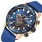 Chronograph Watch with Silicone Strap Subdials Date Window and Luminous Hands - Image 2