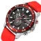 Chronograph Watch with Silicone Strap Subdials Date Window and Luminous Hands - Image 3