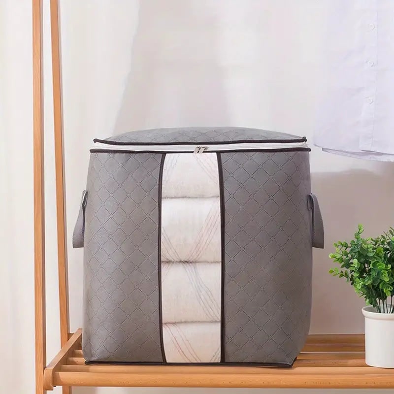 Clothes Storage Bags with Clear Window Foldable Fabric Design and Reinforced Handles - Image 3
