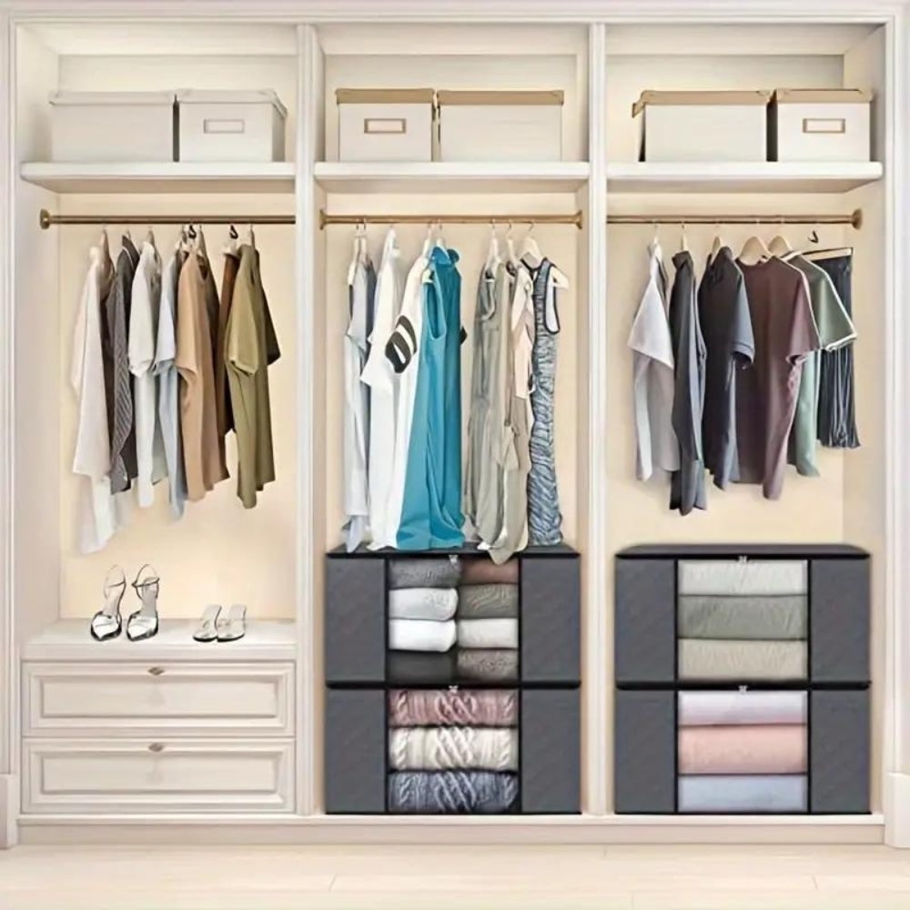 Clothes Storage Bags with Clear Window Foldable Fabric Design and Reinforced Handles - Image 5
