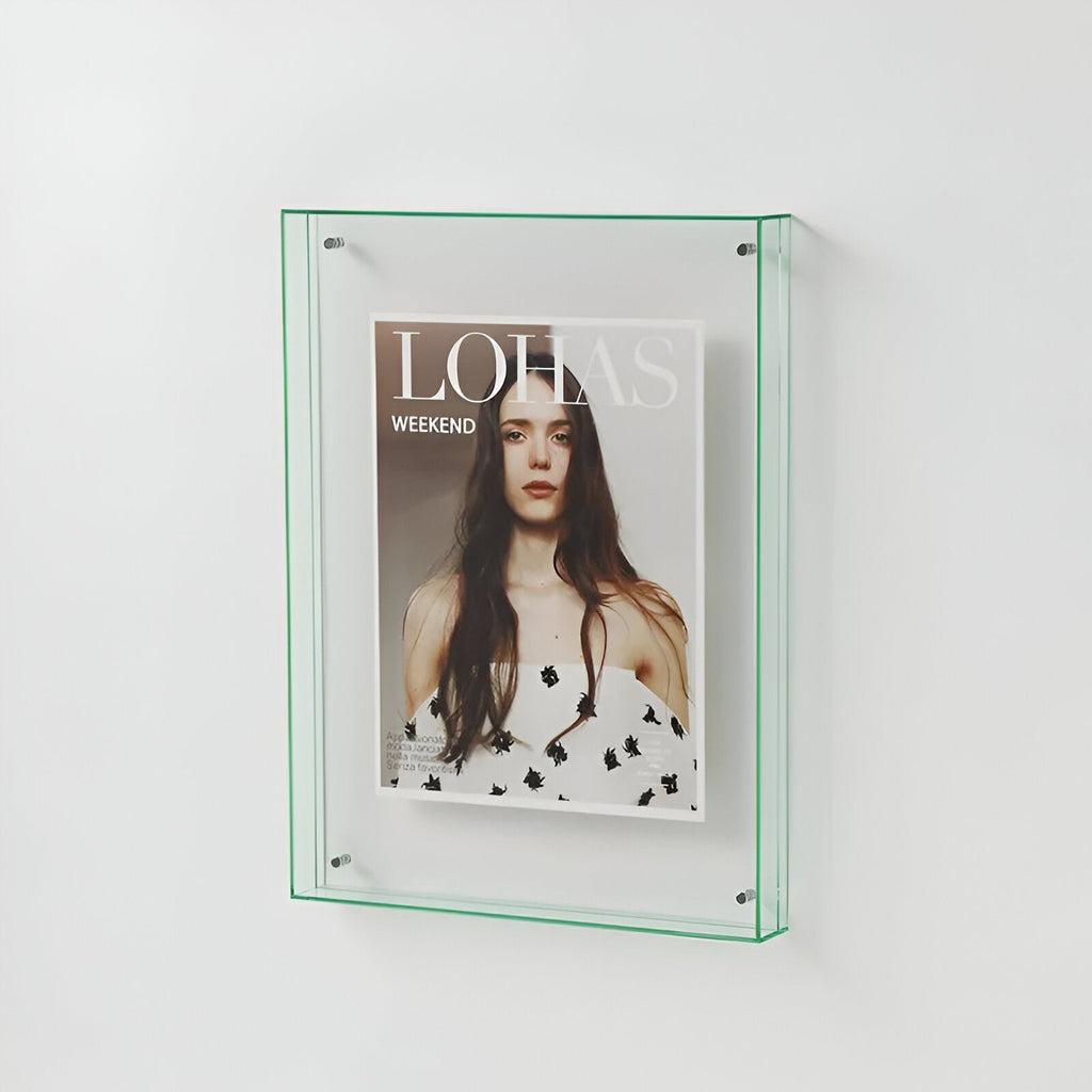 Modern acrylic photo frame with floating image effect