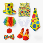 Kreatywny wielobarwny klaun zestaw kostiumów dla dzieci