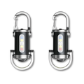 Compact Edc Flashlight with Carabiner Clip USB Rechargeable Mini LED and Multi-Color Side Lights - Image 3