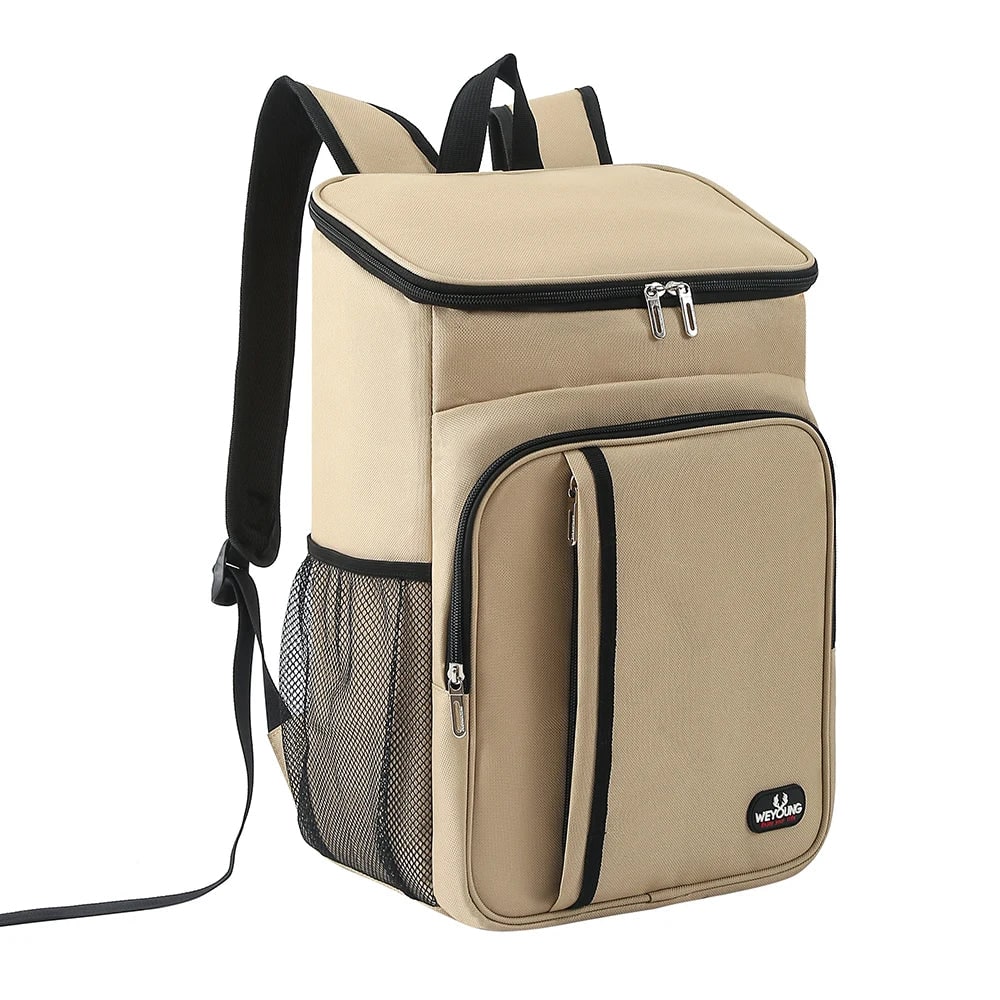 Cooler Backpack with Insulated Leakproof Compartment and Front Pocket for Lunch - Image 1