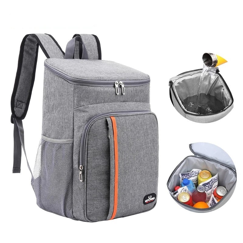 Cooler Backpack with Insulated Leakproof Compartment and Front Pocket for Lunch - Image 3