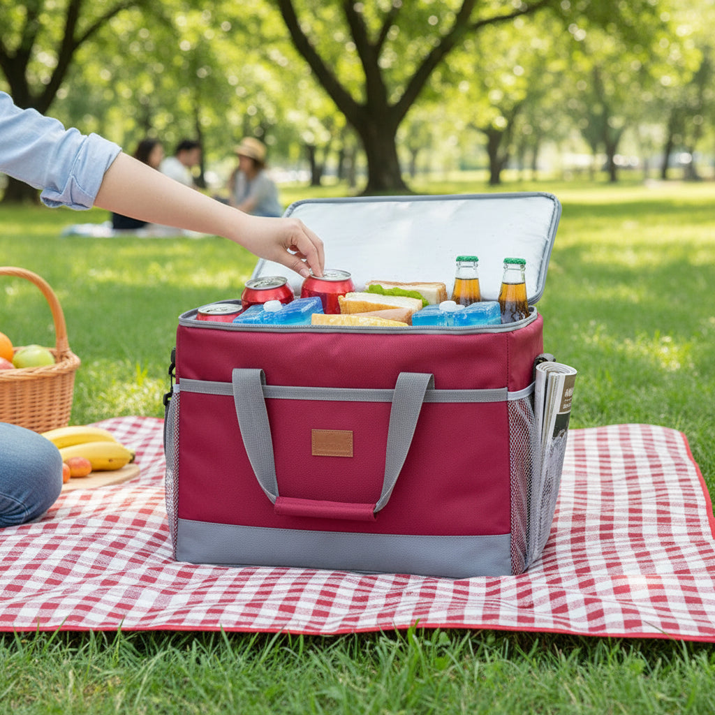 Tragbare Kühltasche für Lebensmittel und Getränke