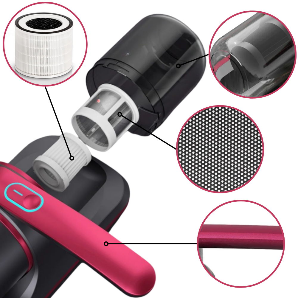 Kompaktowy zaawansowany bezprzewodowy odkurzacz na roztocza