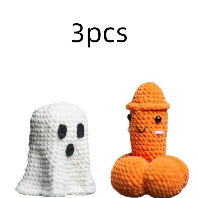 Crochet Halloween Gag Plush with Removable Ghost Cover - Image 2