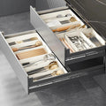 Cutlery Drawer Organizer with Expandable Plastic Tray for Kitchen Utensil Storage - Image 1