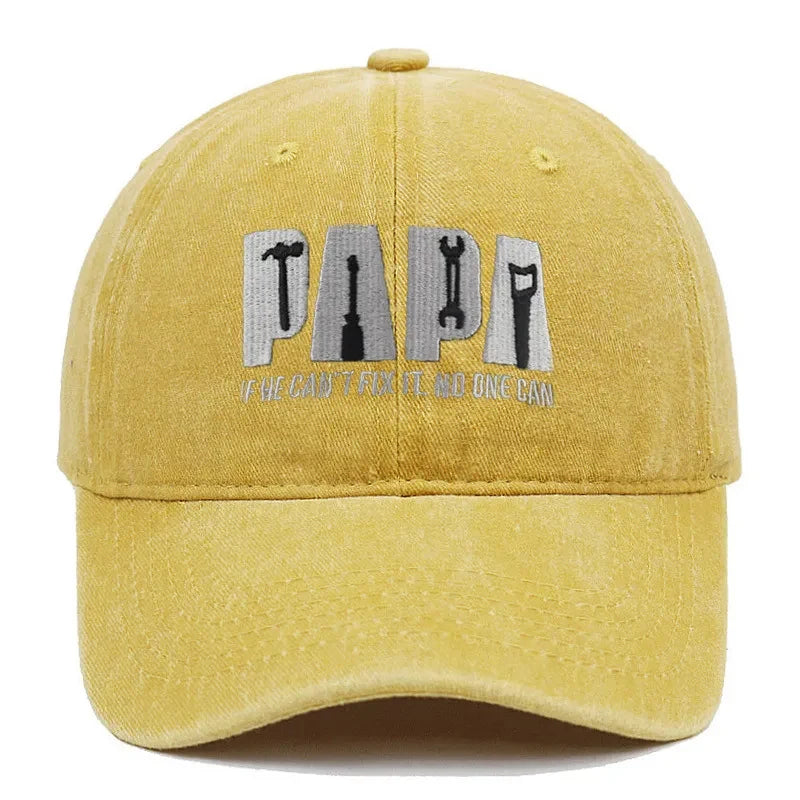 Dad Gang Hat with Embroidered Papa Design and Vintage Washed Cotton - Image 11