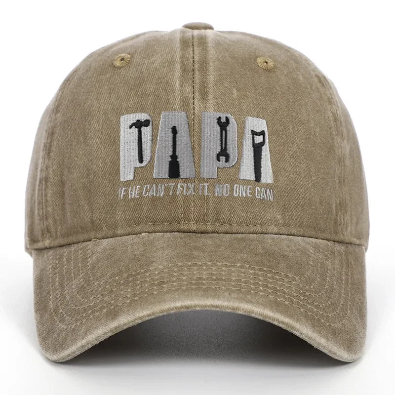 Dad Gang Hat with Embroidered Papa Design and Vintage Washed Cotton - Image 7