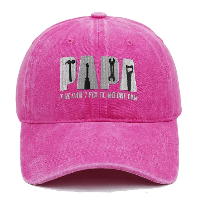 Dad Gang Hat with Embroidered Papa Design and Vintage Washed Cotton - Image 9