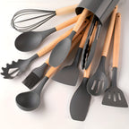 Utensili da cucina in silicone sicuri senza BPA – set da 12 pezzi