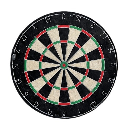 Dartboard with Darts 18-Inch Sisal Bristle Round Board with Steel Tip and Removable Number Ring - Image 1