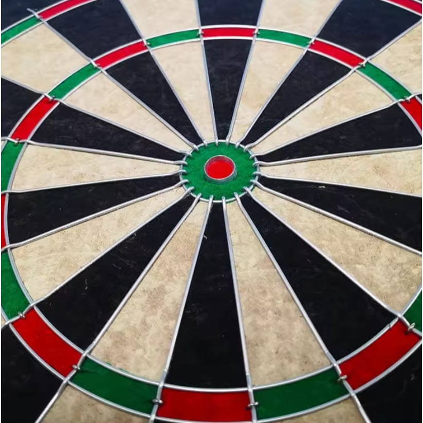 Dartboard with Darts 18-Inch Sisal Bristle Round Board with Steel Tip and Removable Number Ring - Image 3