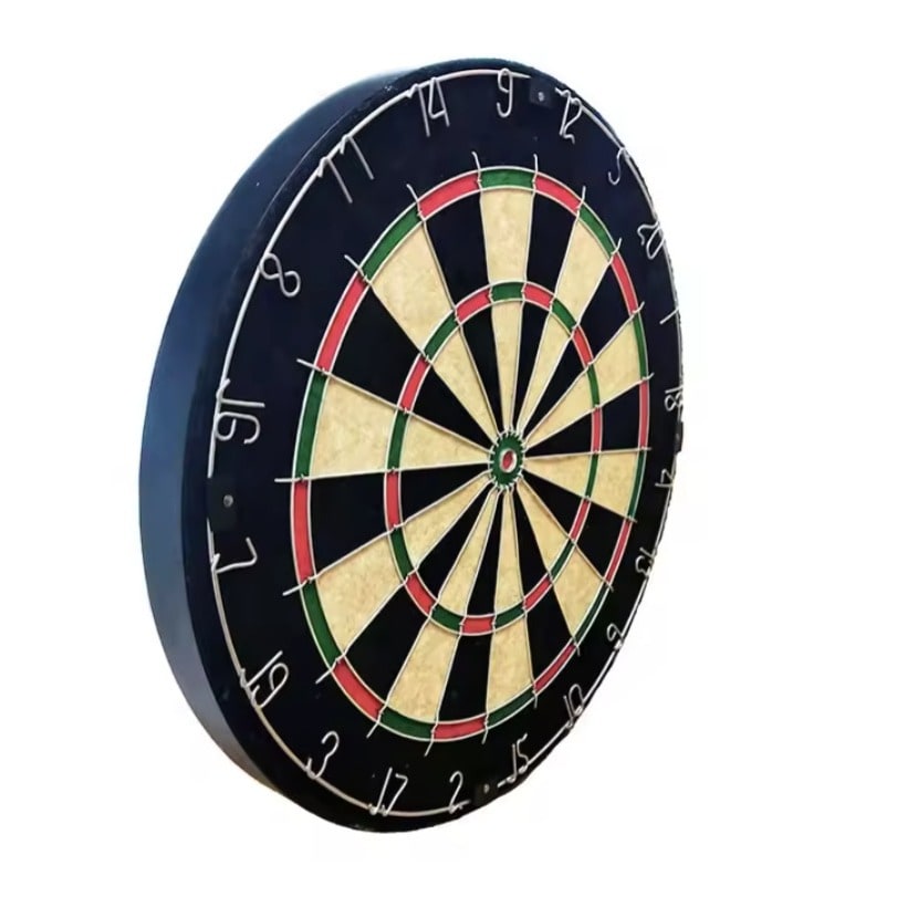 Dartboard with Darts 18-Inch Sisal Bristle Round Board with Steel Tip and Removable Number Ring - Image 4