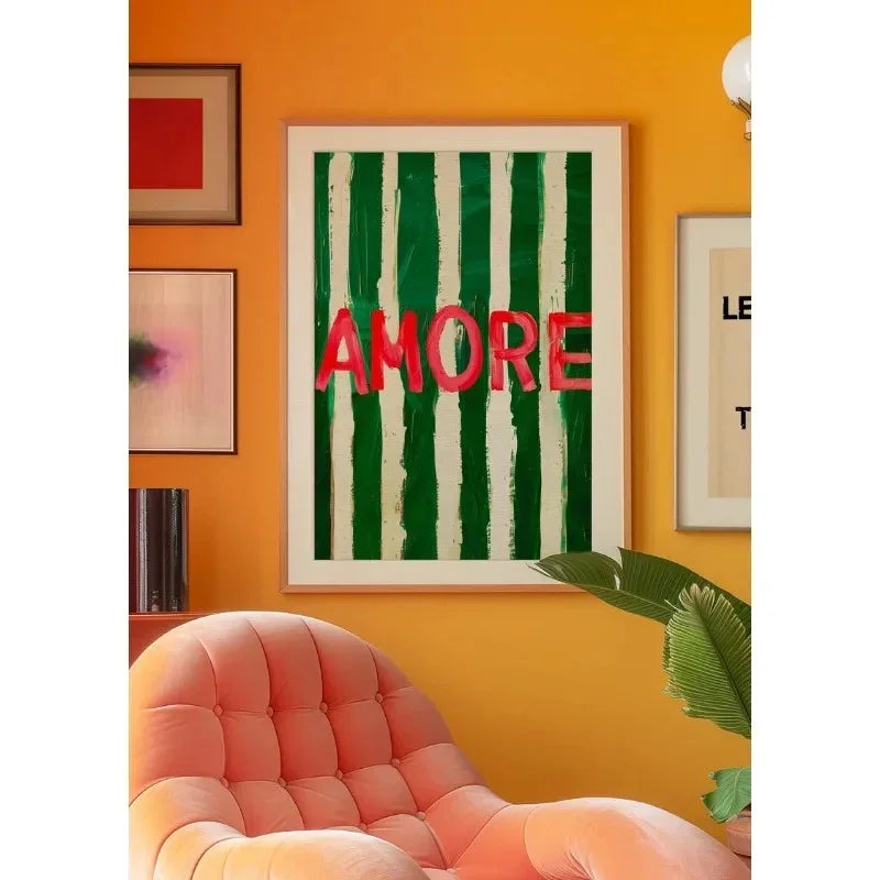 Immagine astratta verde vivace da parete