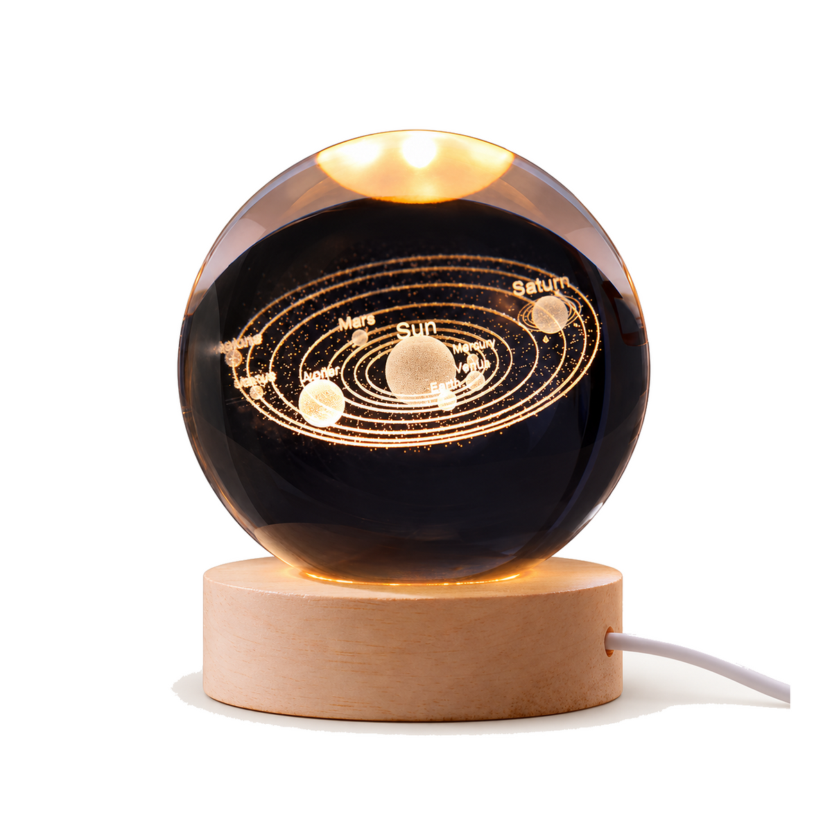 Decorative crystal ball with 3D pattern - Main product image