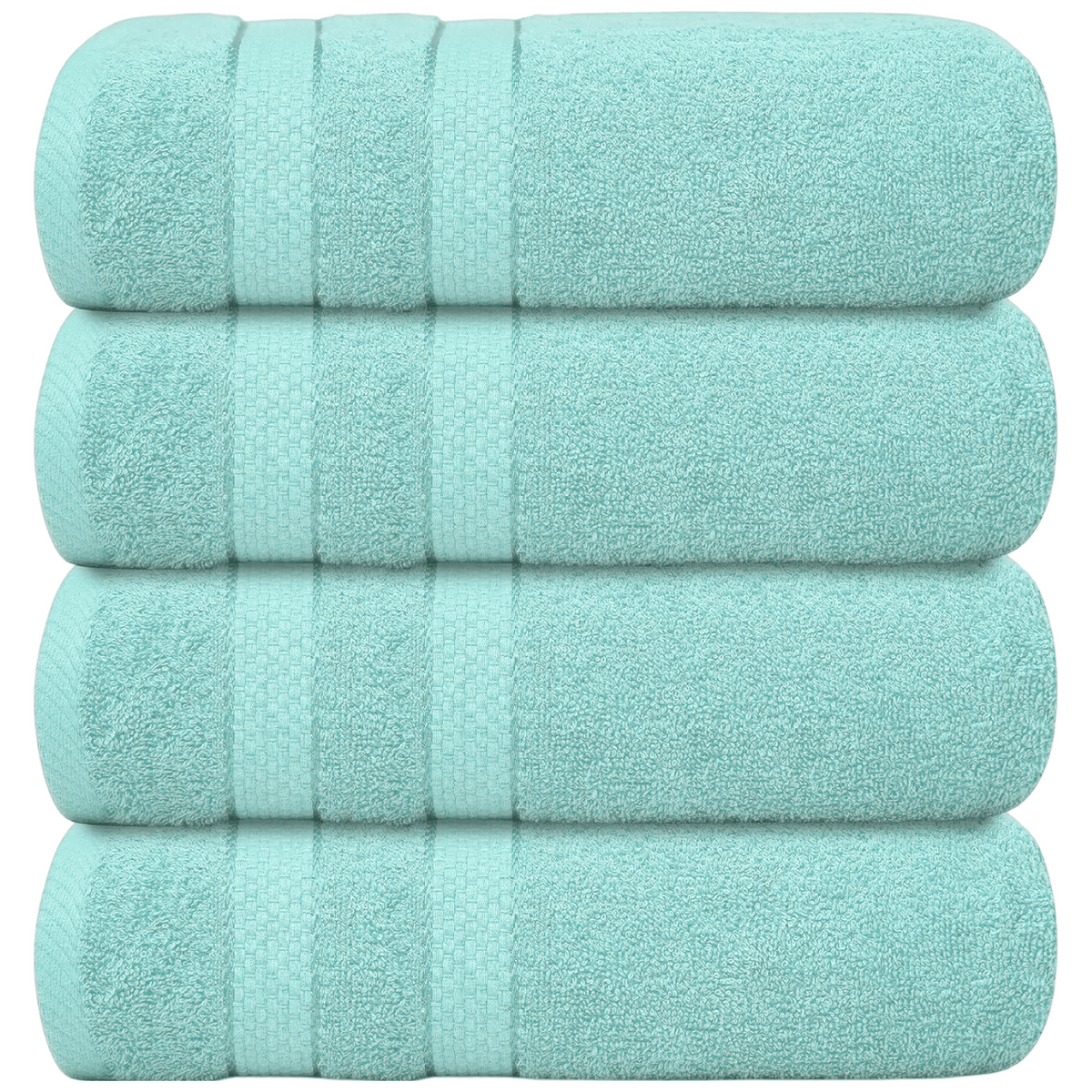 Juego de 4 toallas de baño extragrandes de 75 × 150 cm, absorbentes