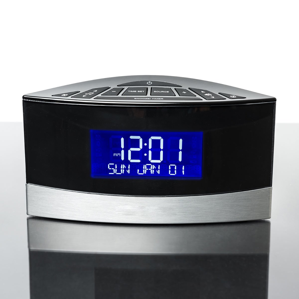 Digital Alarm Clock Radio with Am Fm Dual and Blue LED Display for Bedside - Image 3