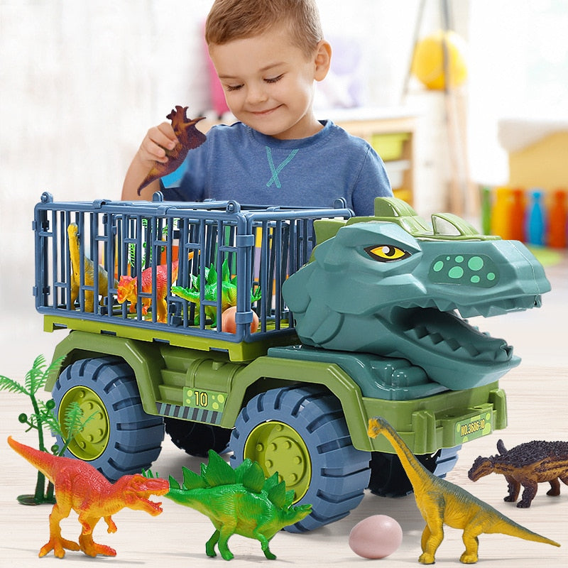 Ciężarówka z Dinozaurami dla Dzieci Zestaw z Realistycznymi Figurkami Dinozaurów
